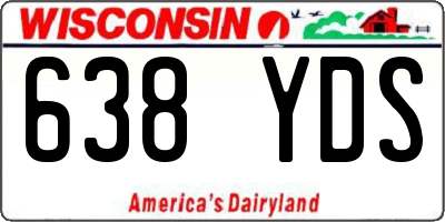 WI license plate 638YDS