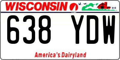 WI license plate 638YDW