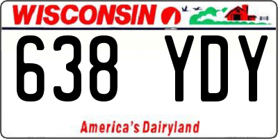 WI license plate 638YDY
