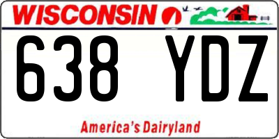 WI license plate 638YDZ
