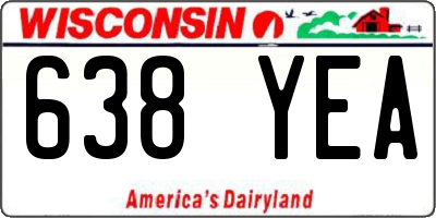 WI license plate 638YEA