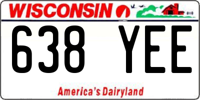 WI license plate 638YEE