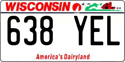 WI license plate 638YEL