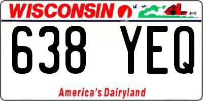 WI license plate 638YEQ