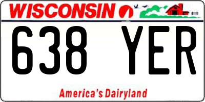 WI license plate 638YER