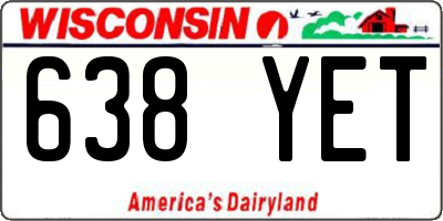 WI license plate 638YET