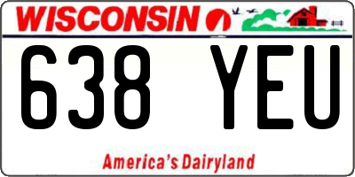WI license plate 638YEU