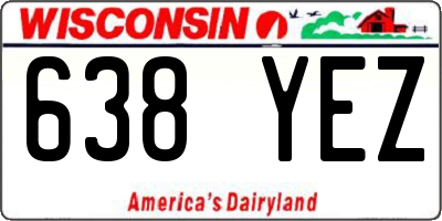 WI license plate 638YEZ