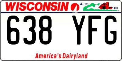WI license plate 638YFG