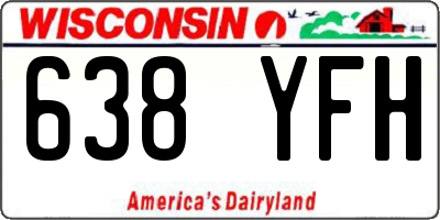 WI license plate 638YFH