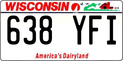 WI license plate 638YFI