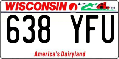 WI license plate 638YFU