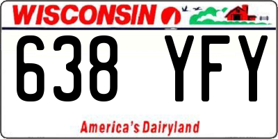 WI license plate 638YFY