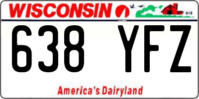 WI license plate 638YFZ