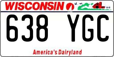 WI license plate 638YGC