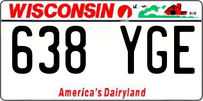 WI license plate 638YGE
