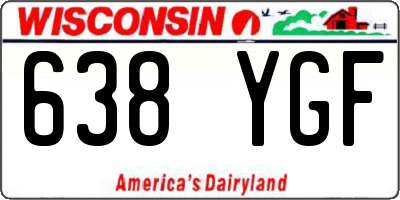 WI license plate 638YGF