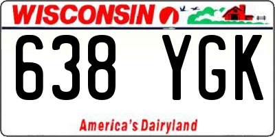 WI license plate 638YGK