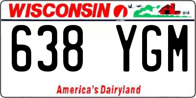 WI license plate 638YGM