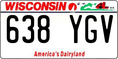 WI license plate 638YGV