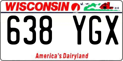 WI license plate 638YGX