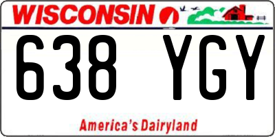 WI license plate 638YGY