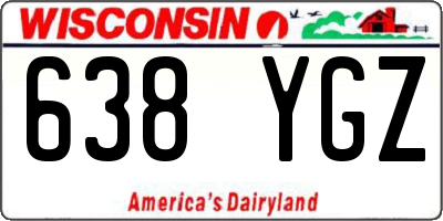 WI license plate 638YGZ