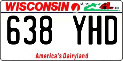 WI license plate 638YHD