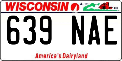 WI license plate 639NAE