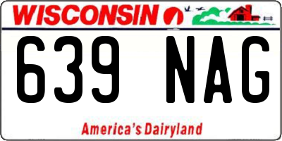 WI license plate 639NAG