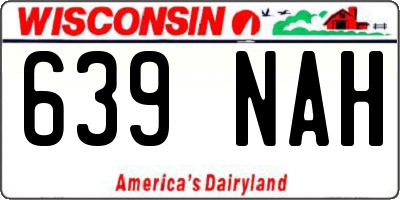 WI license plate 639NAH