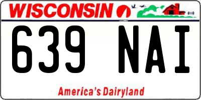 WI license plate 639NAI