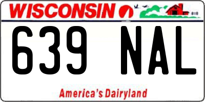 WI license plate 639NAL
