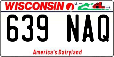 WI license plate 639NAQ