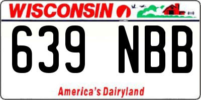 WI license plate 639NBB