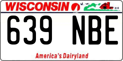 WI license plate 639NBE