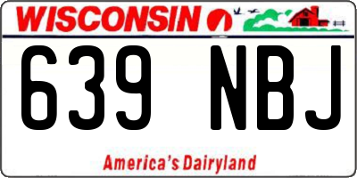 WI license plate 639NBJ