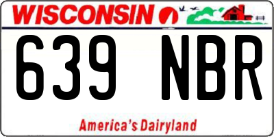 WI license plate 639NBR