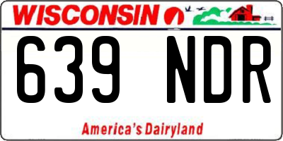 WI license plate 639NDR