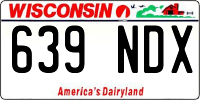 WI license plate 639NDX