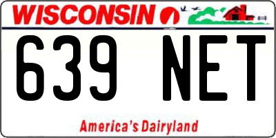 WI license plate 639NET