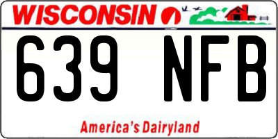 WI license plate 639NFB