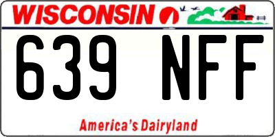 WI license plate 639NFF