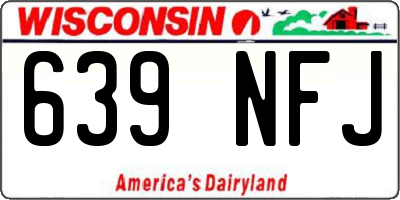 WI license plate 639NFJ