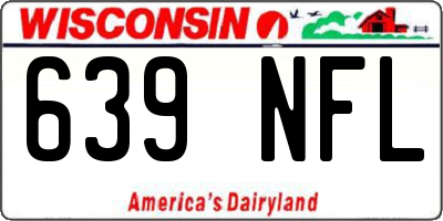 WI license plate 639NFL