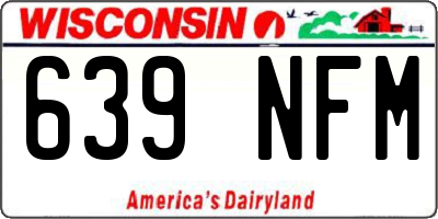 WI license plate 639NFM