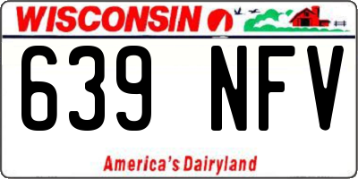 WI license plate 639NFV