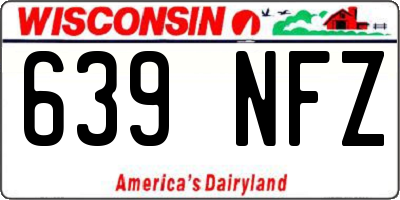WI license plate 639NFZ