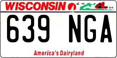 WI license plate 639NGA
