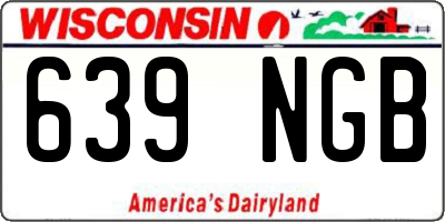 WI license plate 639NGB